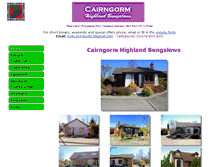 Tablet Screenshot of cairngorm-bungalows.co.uk